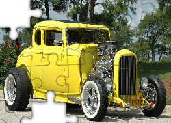 Żółty, Ford, 1932, HotRod