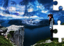 Emma Watson, Góry, Chmury, Woda