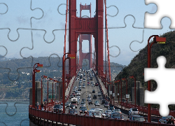 Most, Golden Gate, Samochody, Ruch, Uliczny