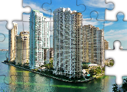 Miami, Brickell Key, Florida, Wieżowce