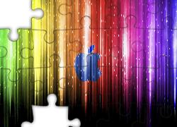 Apple, Logo, Kolorowe, Paski
