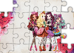 Apple White, Briar Beauty, Raven Queen, Madeline Hatter, Ever After High