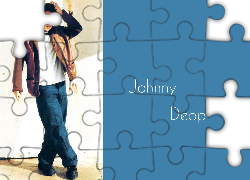 Johnny Depp,brązowa kurtka