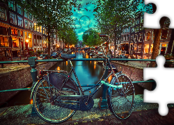 Rower, Domy, Amsterdam, Holandia
