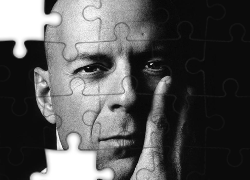 Bruce Willis, głowa, ręka
