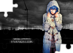 Neon Genesis Evangelion, kobieta, płaszcz, kable