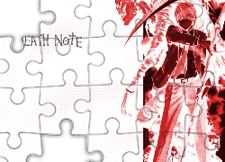Death Note, kosa, negatyw, marynarka, chłopak