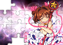 Cardcaptor Sakura, dziewczyna, napisy, różdżka