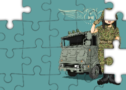 Azumanga Daioh, żołnierz, pojazd