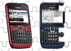 Nokia E63, Czerwony, Niebieski, 3G