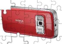 Nokia N73, Czerwony, Srebrny