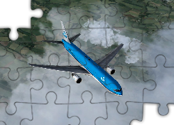 Boeing 767, KLM, Nad, Chmurami