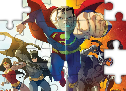 Bohaterowie, Dobro, Zło, Serial animowany, Liga Sprawiedliwych Kryzys na dwóch Ziemiach, Justice League Crisis on Two Earths