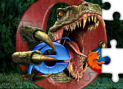 Dinozaur, FireFox, Internet Explorer, Opera