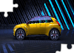 Renault 5, Concept, Żółty, Bok