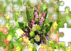 Kwiaty, Kolorowy, Bukiet, Grafika