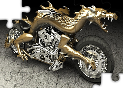 Grafika 3D, Chopper Dragon Head, 2013, Smok