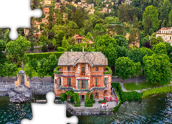 Drzewa, Jezioro Como, Dom, Hotel, Villa Cima, Włochy