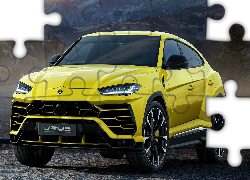 Żółte, Lamborghini Urus, 2018