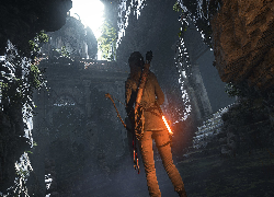 Lara Croft, Łuk, Strzały, Kołczan, Gra, Rise of the Tomb Raider