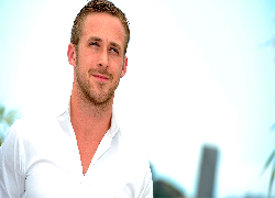 Mężczyzna, Aktor, Ryan Gosling, Biała, Koszula