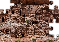 Ruiny, Skała, Grobowce, Petra, Jordania, Zabytek UNESCO