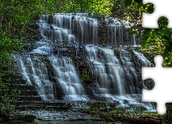 Wodospad Cascadilla Gorge Falls, Miasto Ithaca, Stan Nowy Jork, Stany Zjednoczone