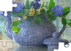 Dzbanuszek, Niebieskie, Kwiatki