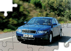 Niebieske, Audi A4, Sedan