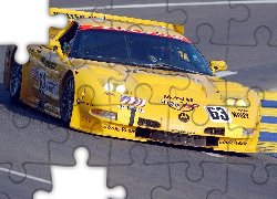 Żółty, Chevrolet Corvette C5, Tor, Wyścigowy