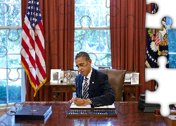 Barack Obama, Gabinet, Flagi, Stany Zjednoczone