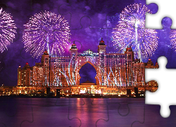 Zjednoczone Emiraty Arabskie, Dubaj, Hotel Atlantis The Palm, Fajerwerki