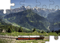 Szwajcaria, Góry, Pociąg, Elektryczny