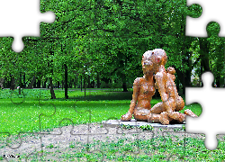 Rzeźba, W, Parku