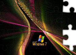 System, Operacyjny, Windows 7, Logo, Abstrakcja