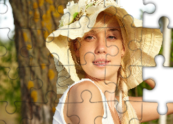 Piękna, Dziewczyna, Kapelusz