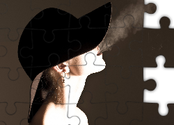 Twarz, Kobiety, Usta, Dym