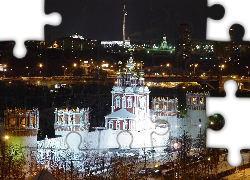 Moskwa, Monaster Nowodziewiczy, Rosja, Noc