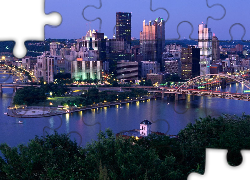 Pittsburgh, Pensylwania, Stany Zjednoczone, Wieczorem