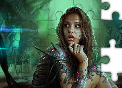 Dziewczyna, Cyborg, Dłoń