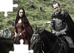 Gra o tron, Game of Thrones, Stannis Baratheon - Stephen Dillane, Melisandre - Carice van Houten