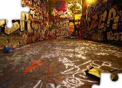 Pomieszczenie, Farby, Pomalowane, Ściany, Graffiti