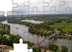 Panorama, Miasta, Rzeka, Most