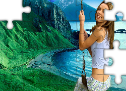 Kobieta, Góry, Morze