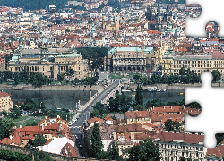 Panorama, Miasta, Praga, Most Karola