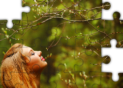 Kobieta, Gałęzie, Drzewo