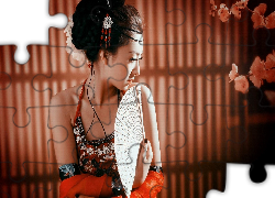 Kobieta, Japonka, Wachlarz