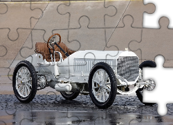 Biały, Mercedes 120 Hp, Klasyk, 1906 Rok