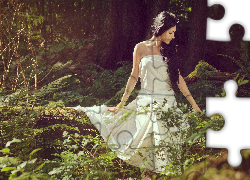 Kobieta, Las, Paprocie