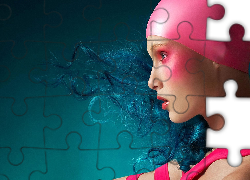 Grafika, Kobieta, Chusta